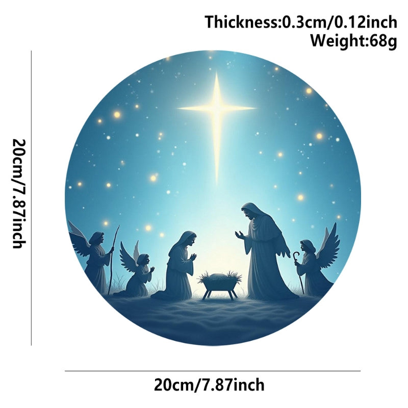 Classic Style The Holy Family Lamb 2D Christmas Nativity Hanging Ornaments