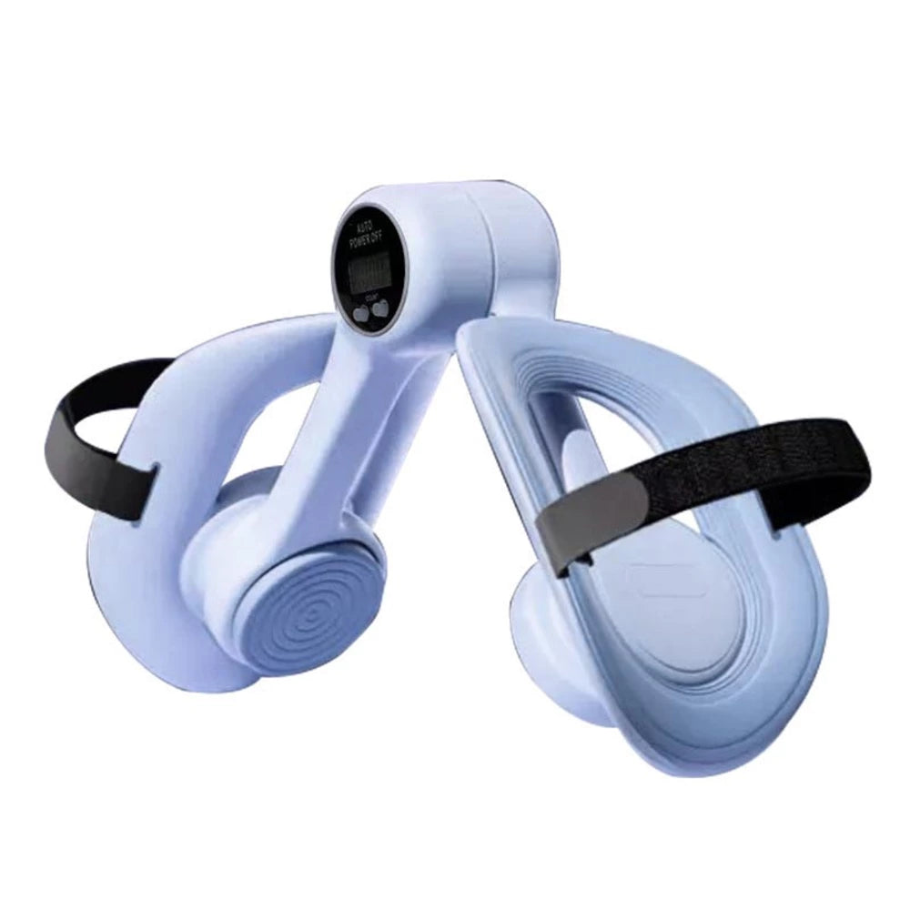 Blue thigh trainer with digital display