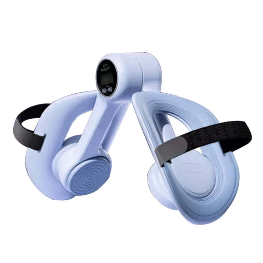 Blue thigh trainer with digital display