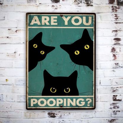 Vintage Black & White Humor Metal Sign