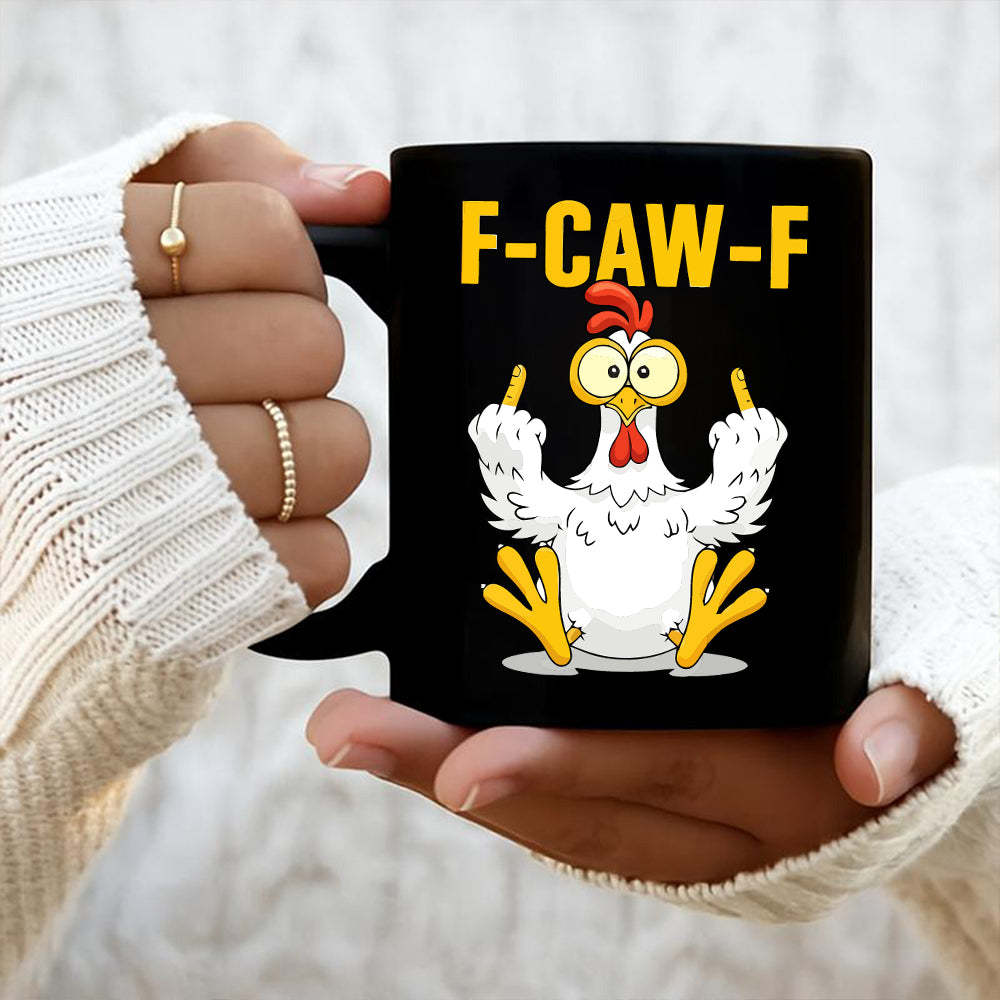 F-CAW-F Funny Rooster Coffee Mug