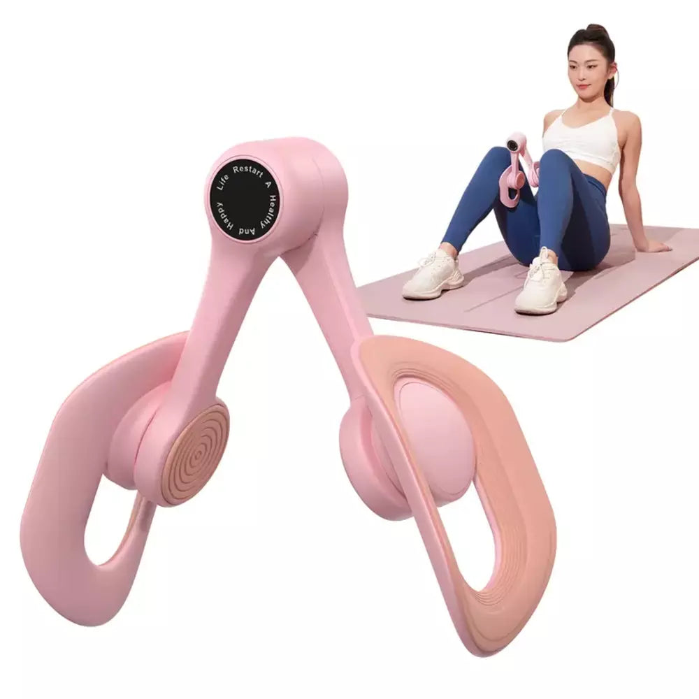 Pink thigh trainer for home exercise