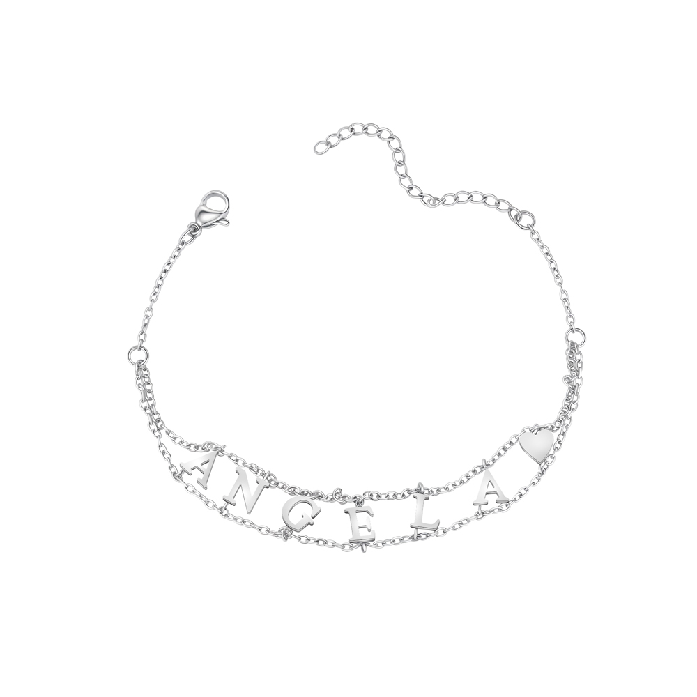 Custom Name Double Chain Bracelet