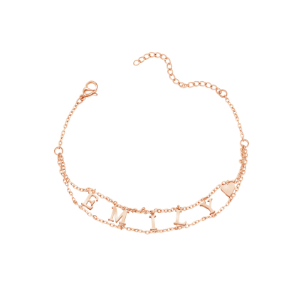 Custom Name Double Chain Bracelet