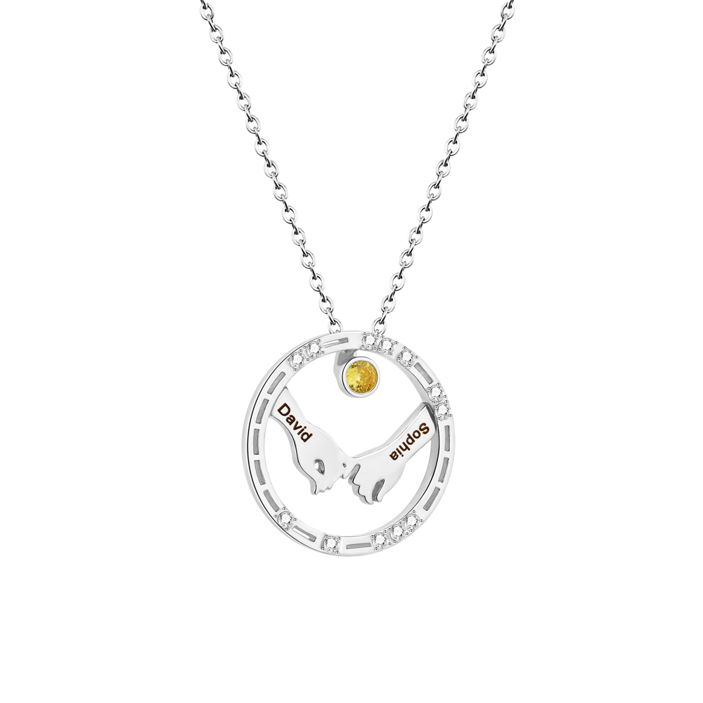 Morse Code Couple Necklace