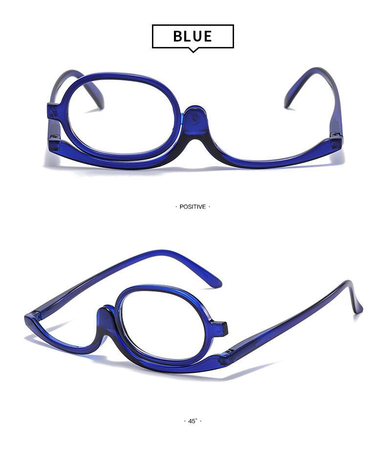 Monocular reading glasses single-lens glasses with makeup mirror for middle-aged and elderly people