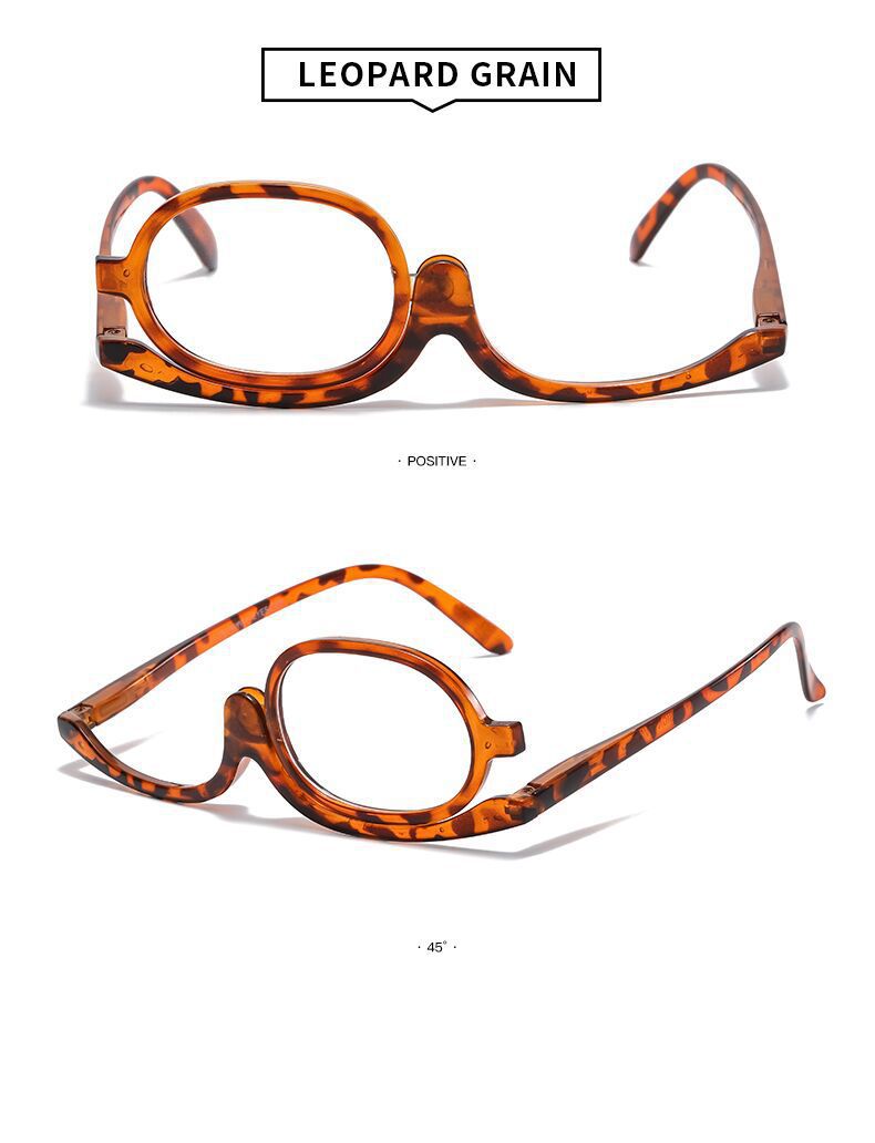 Monocular reading glasses single-lens glasses with makeup mirror for middle-aged and elderly people