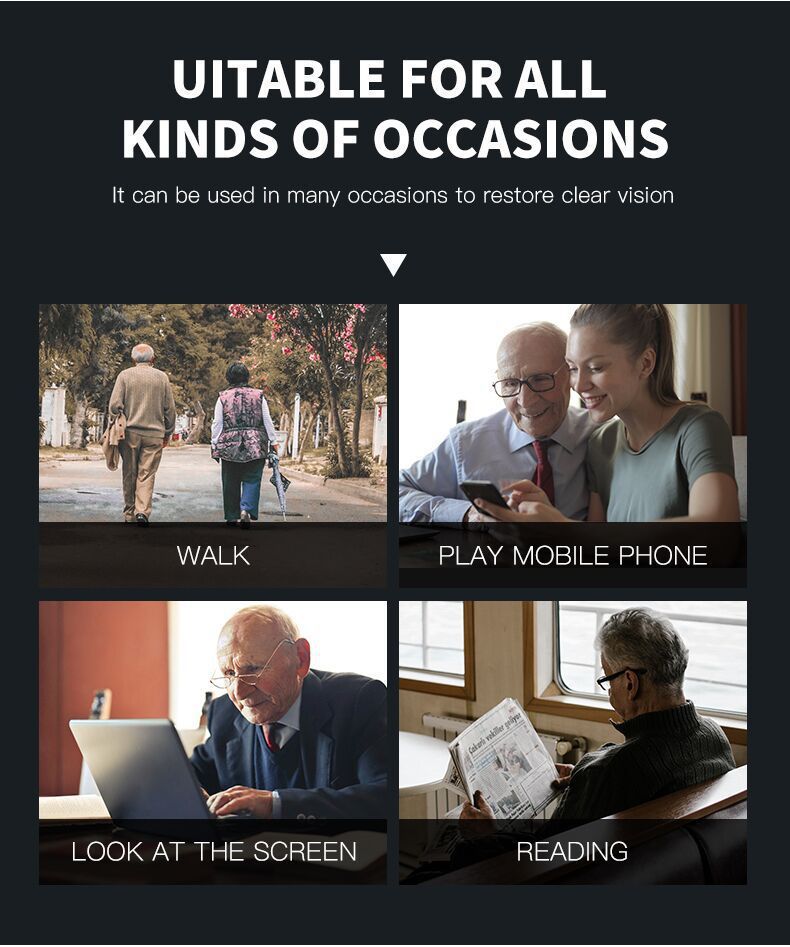 Monocular reading glasses single-lens glasses with makeup mirror for middle-aged and elderly people