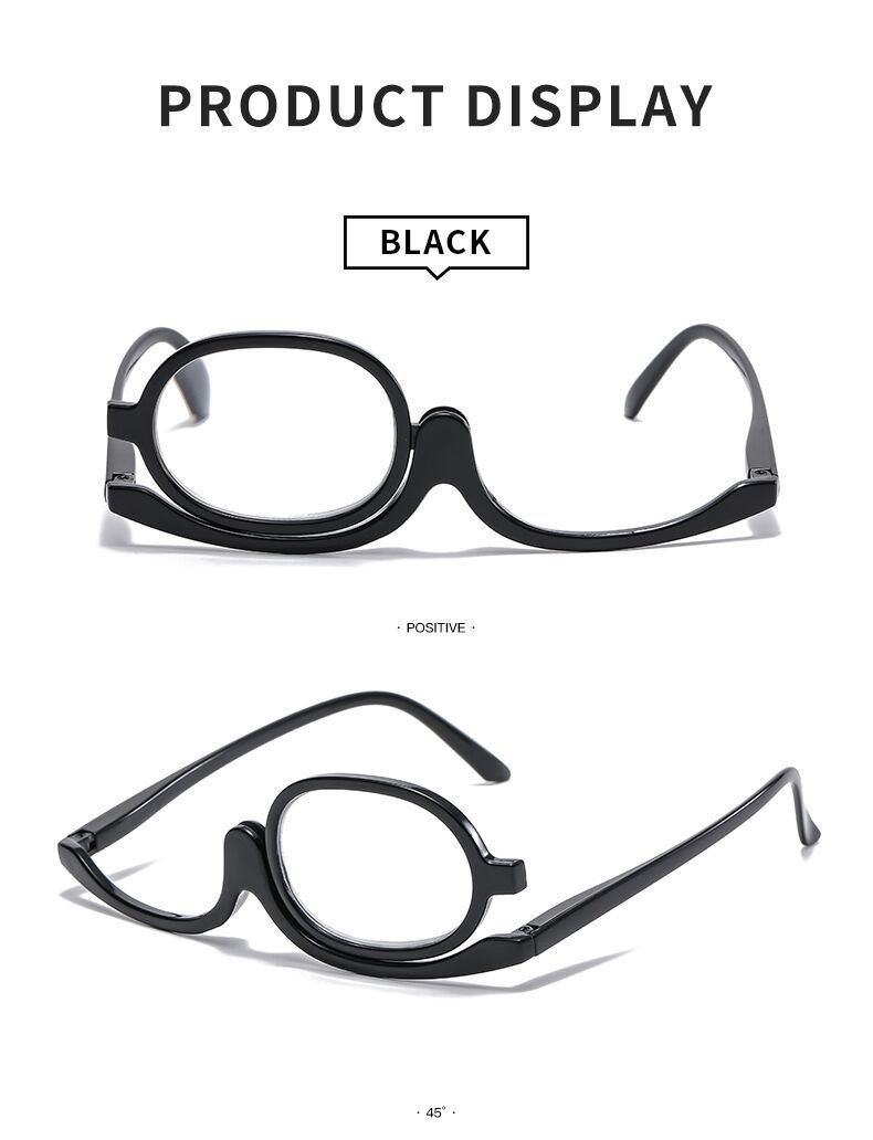 Monocular reading glasses single-lens glasses with makeup mirror for middle-aged and elderly people