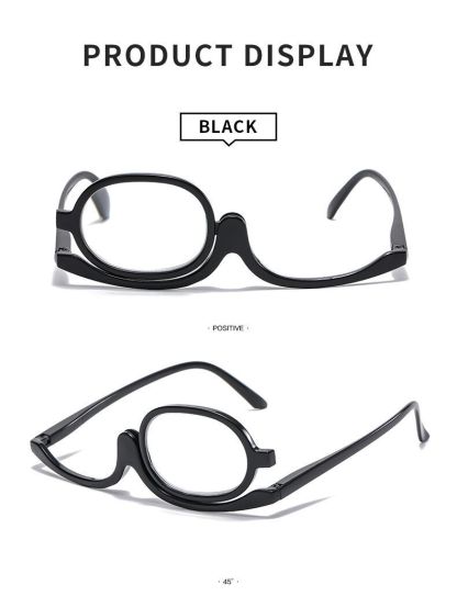 Monocular reading glasses single-lens glasses with makeup mirror for middle-aged and elderly people