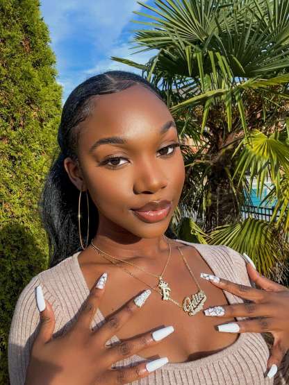 Crown With Bead Gold Plated Personalized Initial Necklace