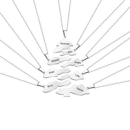 Family/Sibling/BFF Gift Personalized Christmas Tree Puzzle Pieces Necklace/Keychain