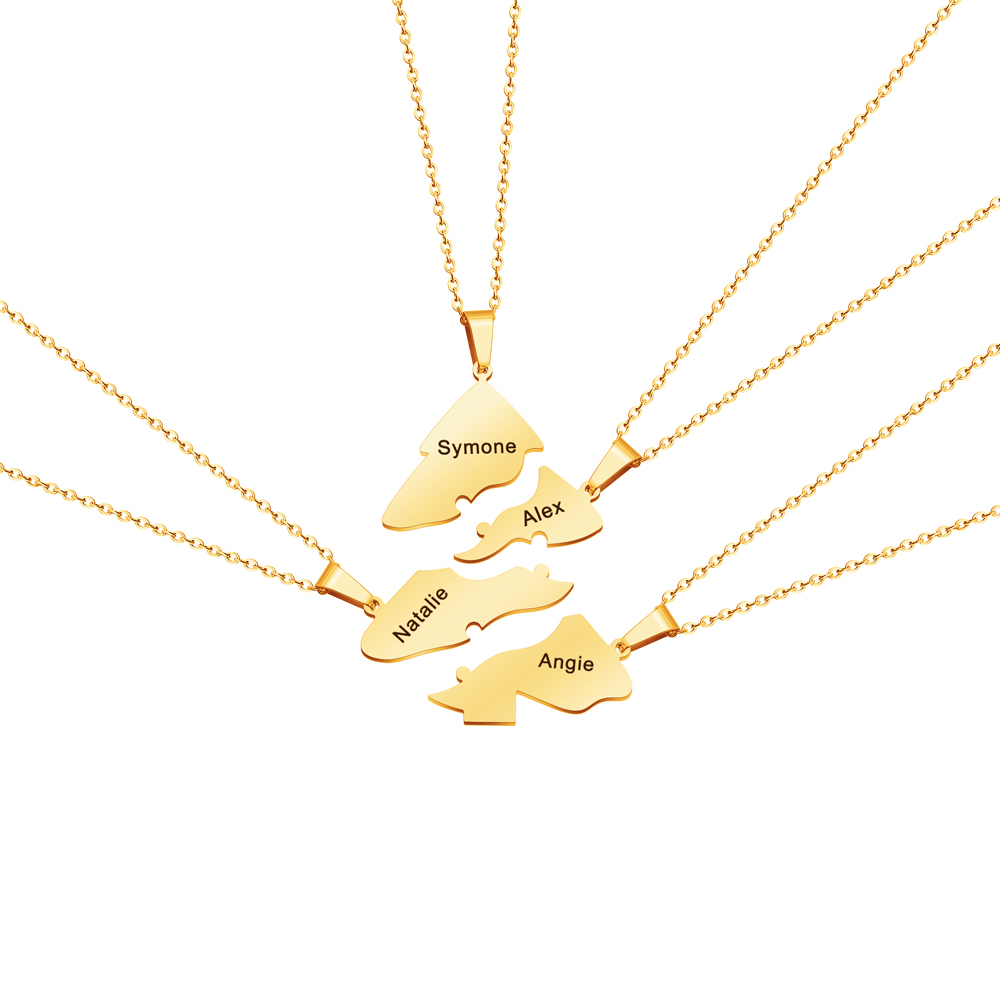 Family/Sibling/BFF Gift Personalized Christmas Tree Puzzle Pieces Necklace/Keychain