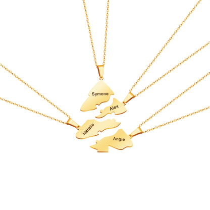 Family/Sibling/BFF Gift Personalized Christmas Tree Puzzle Pieces Necklace/Keychain