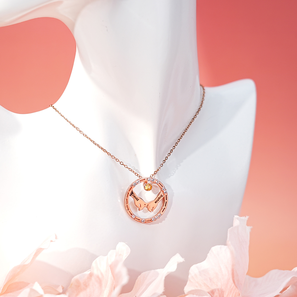 Morse Code Couple Necklace