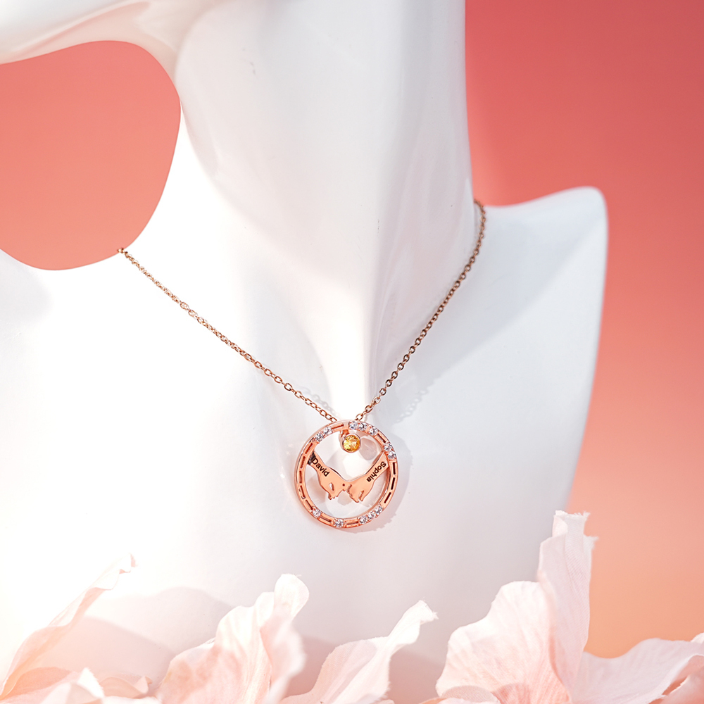 Morse Code Couple Necklace