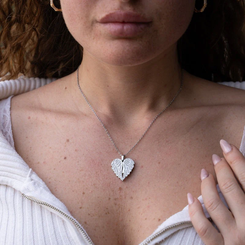 Custom My Angel Necklace with Engraving-Free Gift Box