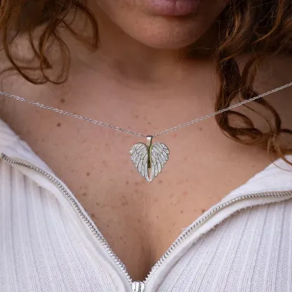 Custom My Angel Necklace with Engraving-Free Gift Box