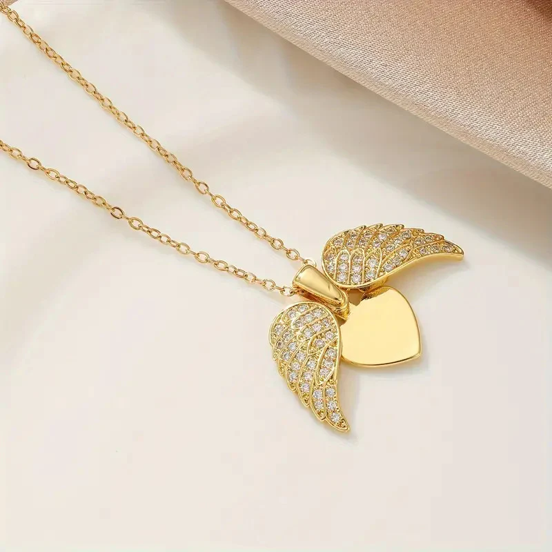 Custom My Angel Necklace with Engraving-Free Gift Box