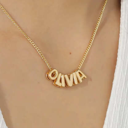 Buy 1 Get 2 FREE🎁Bubble Name Necklace