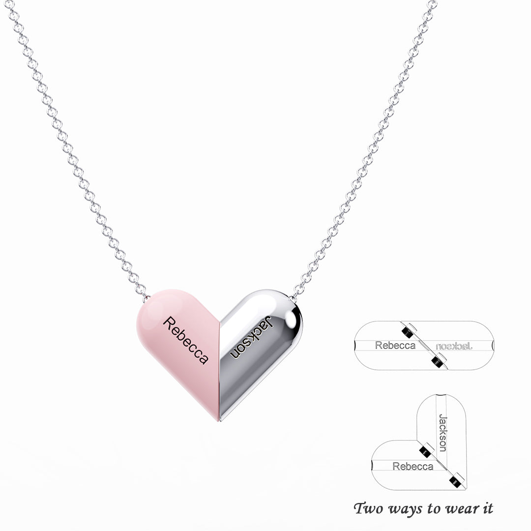 Couple Customized Rotating Deformation Necklace