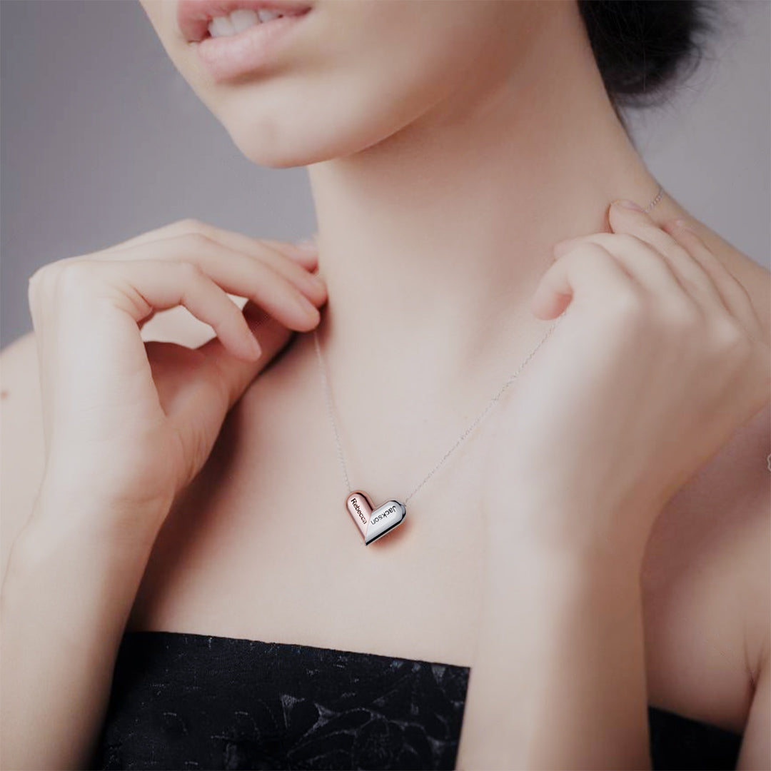 Couple Customized Rotating Deformation Necklace