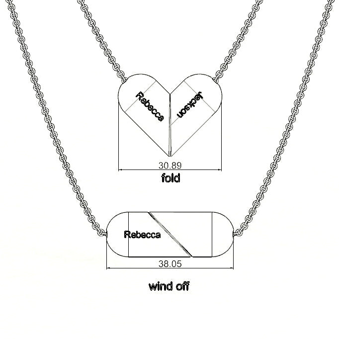 Couple Customized Rotating Deformation Necklace