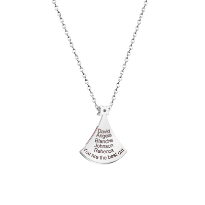 Santa Hat Custom Name Birthstone Necklace