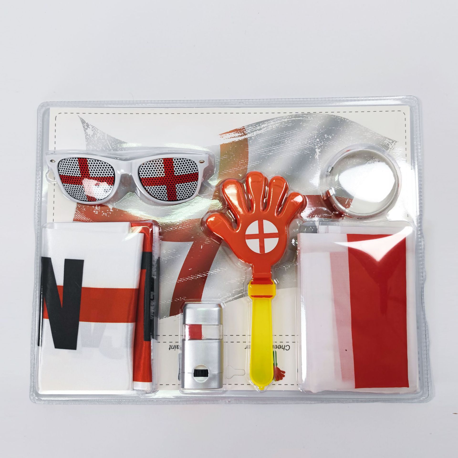 World Cup Cheering Kit Flag Football Scarf Fan Glasses Face Paint