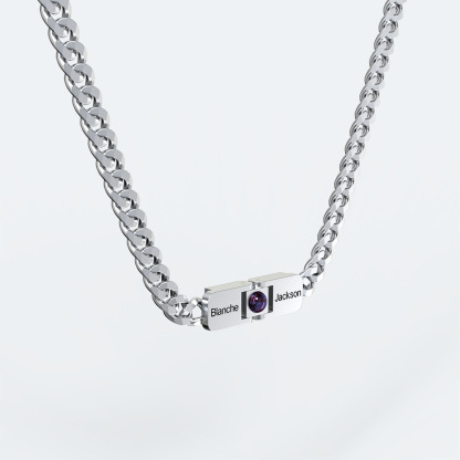 Personalized Couple Folding Projection Necklace