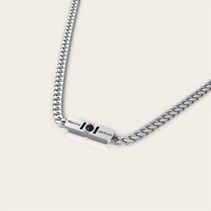 Personalized Couple Folding Projection Necklace