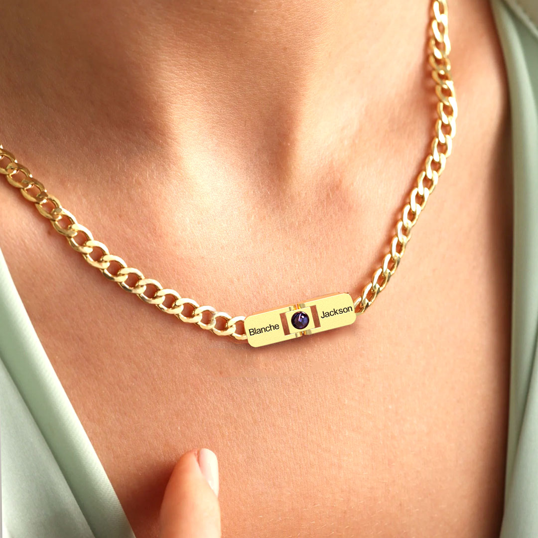 Personalized Couple Folding Projection Necklace