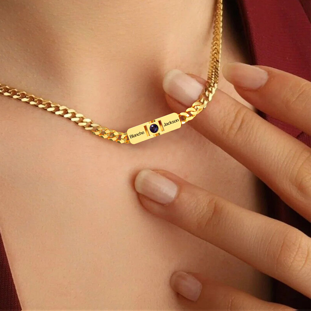 Personalized Couple Folding Projection Necklace