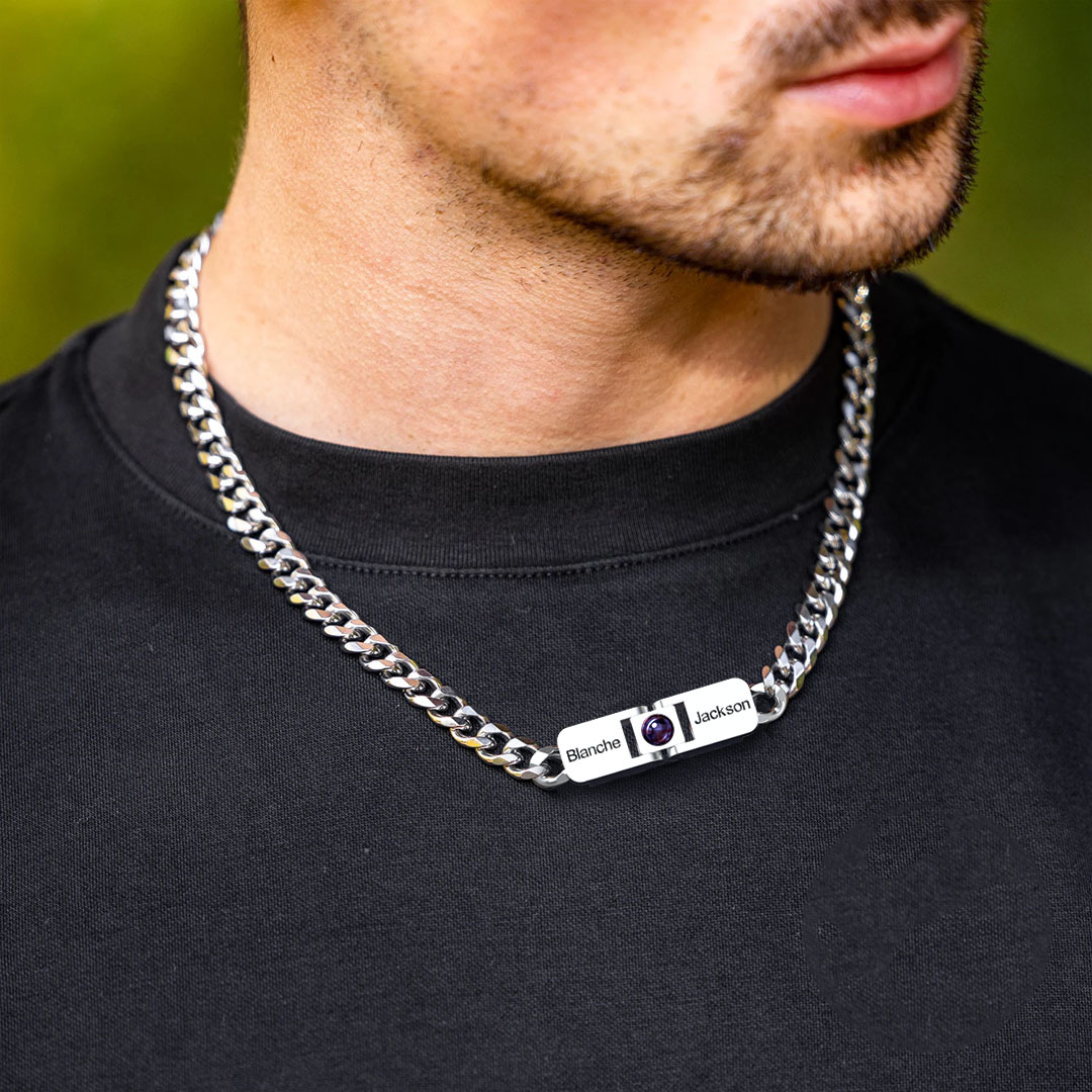 Personalized Couple Folding Projection Necklace