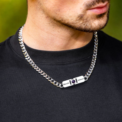 Personalized Couple Folding Projection Necklace