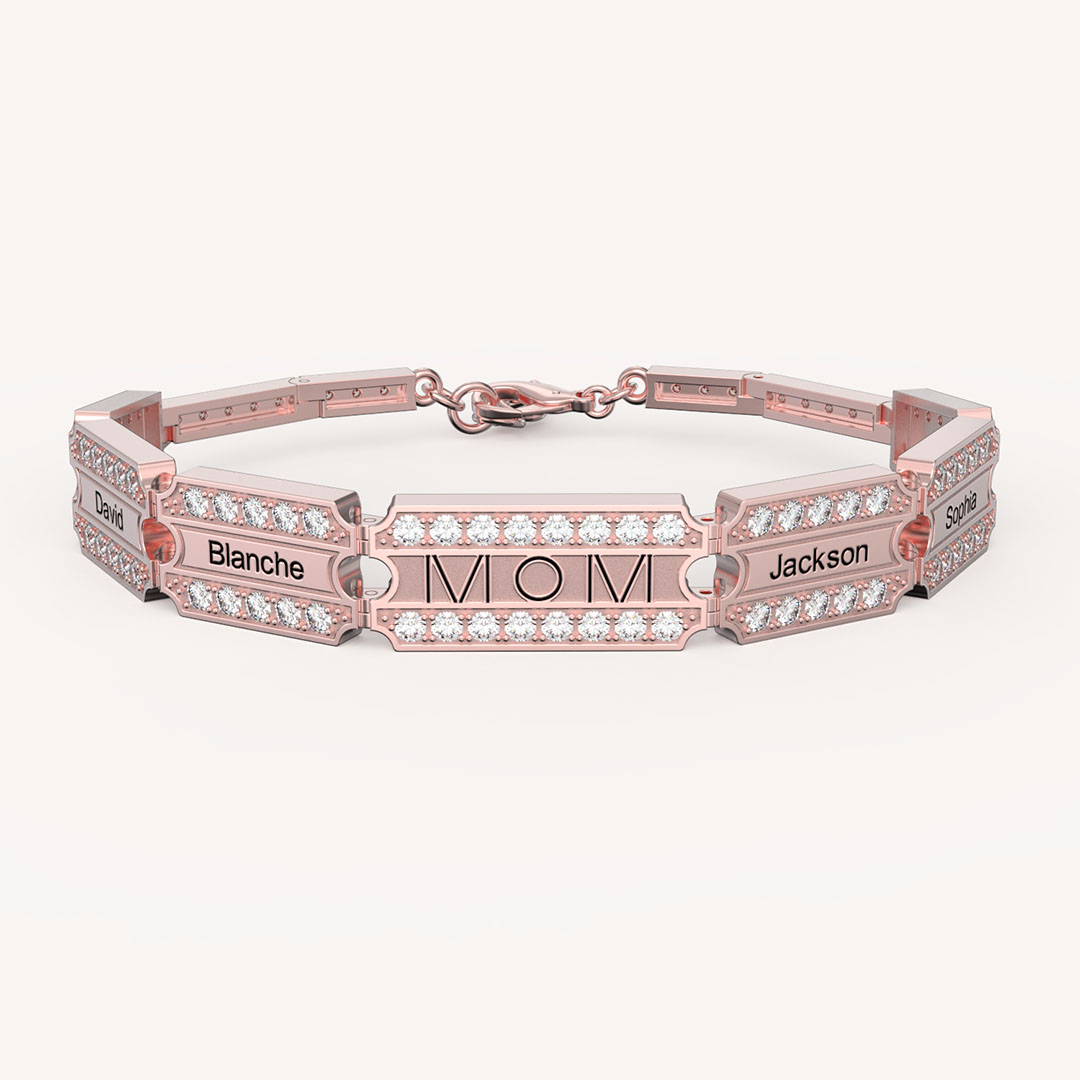 Mother's Day Gift Customize Family Members' Names Bracelet