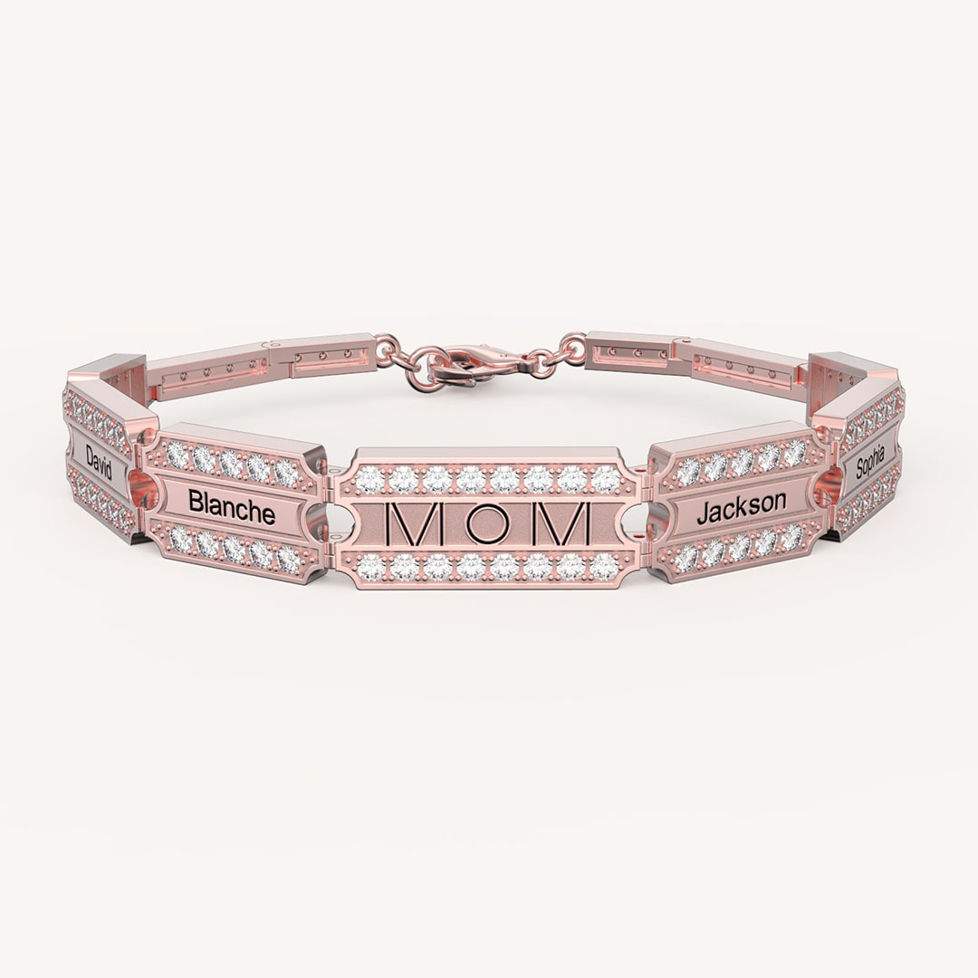 Mother's Day Gift Customize Family Members' Names Bracelet