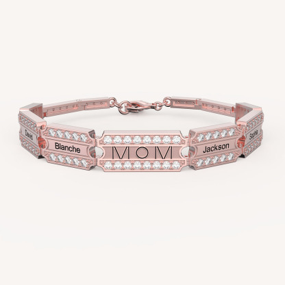 Mother's Day Gift Customize Family Members' Names Bracelet