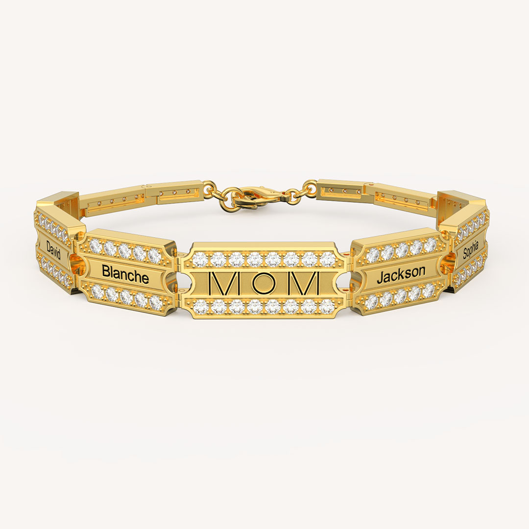 Mother's Day Gift Customize Family Members' Names Bracelet