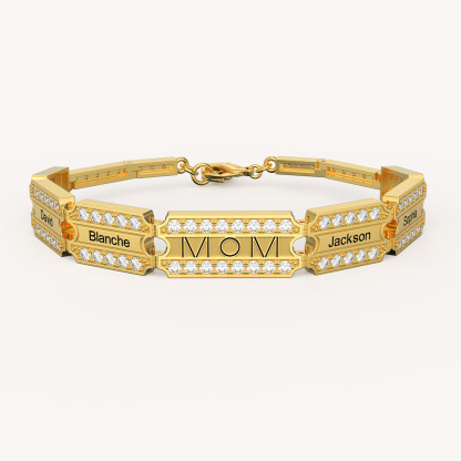 Mother's Day Gift Customize Family Members' Names Bracelet