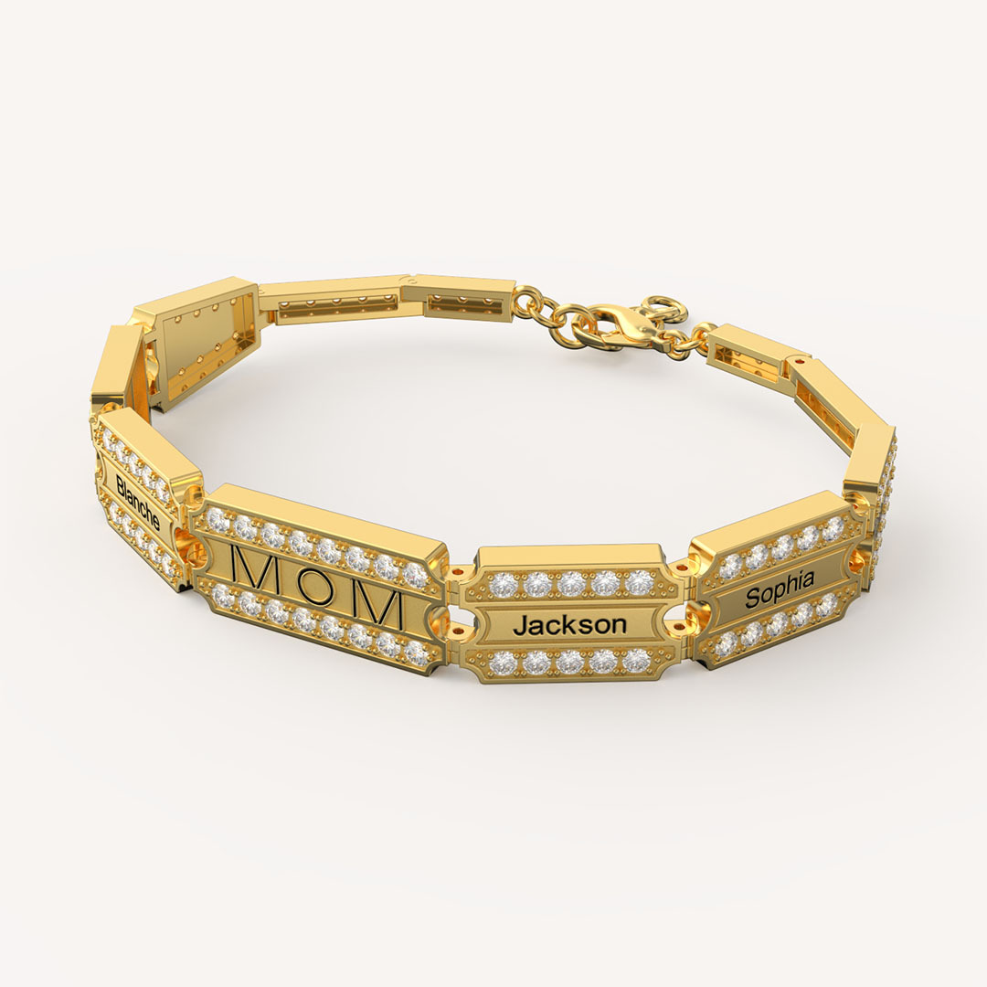 Mother's Day Gift Customize Family Members' Names Bracelet