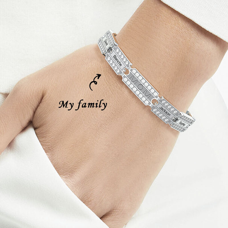 Mother's Day Gift Customize Family Members' Names Bracelet