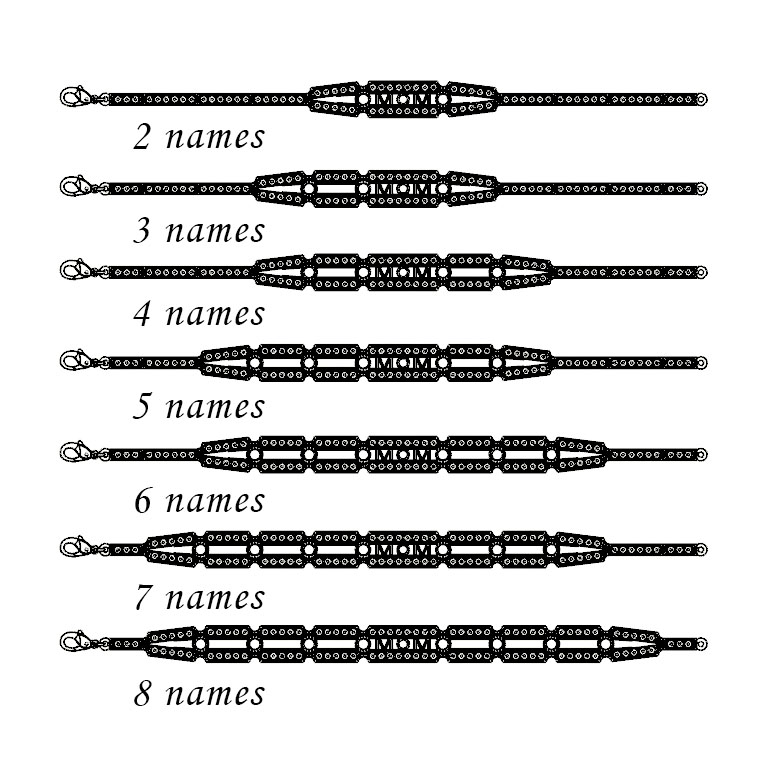 Mother's Day Gift Customize Family Members' Names Bracelet