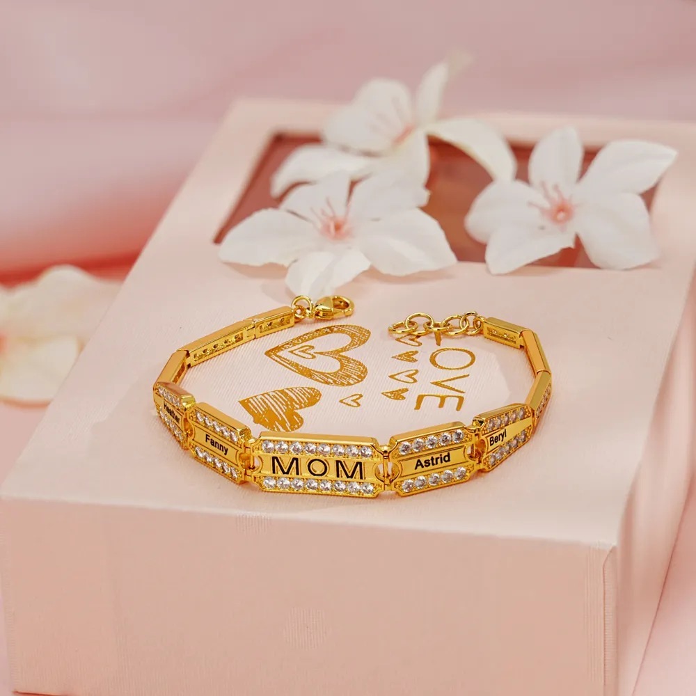 Ancient Rome Style Bracelet Customize Family Members' Names Bracelet