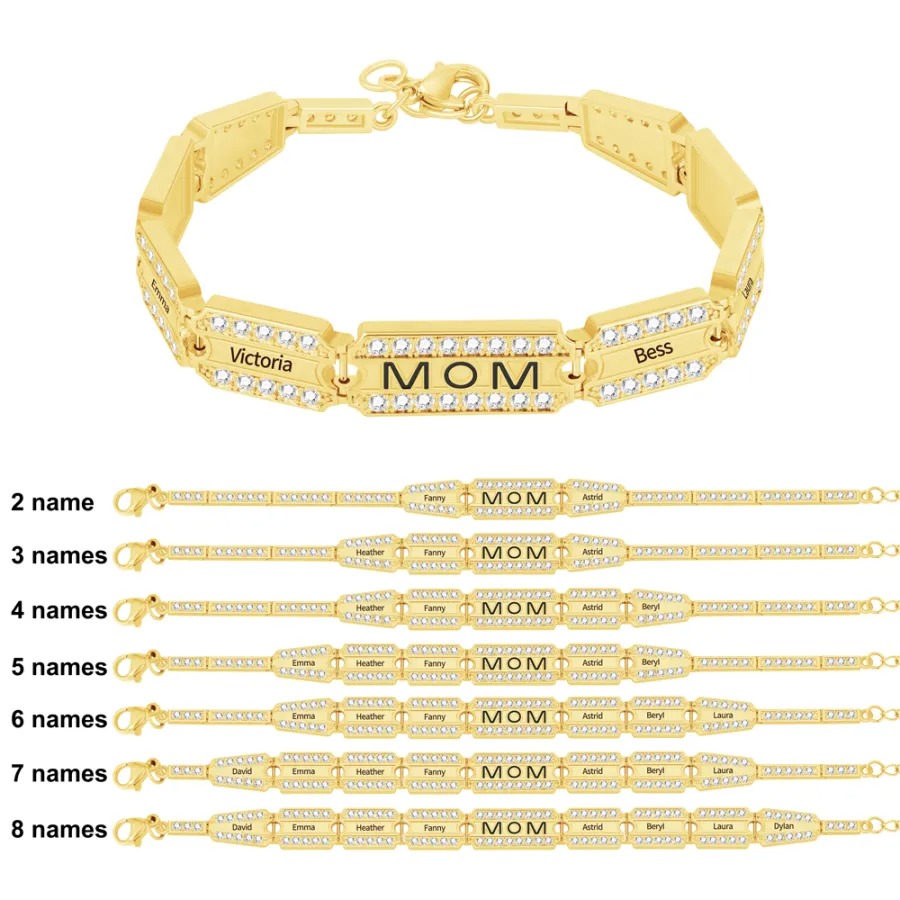 Ancient Rome Style Bracelet Customize Family Members' Names Bracelet