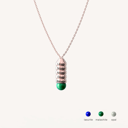 "Caterpillar" Energy Stone Conical Bead Necklace