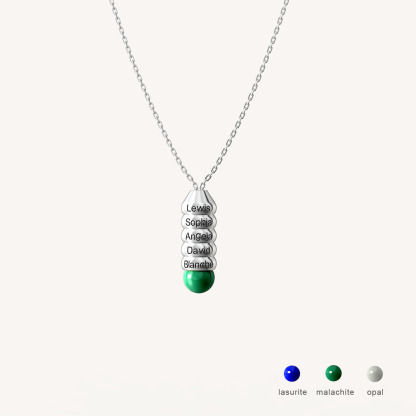 "Caterpillar" Energy Stone Conical Bead Necklace