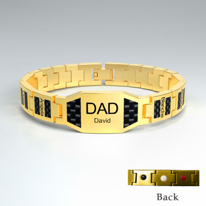 Father's Day Gift Men's Bracelet wtih Family Member's Name