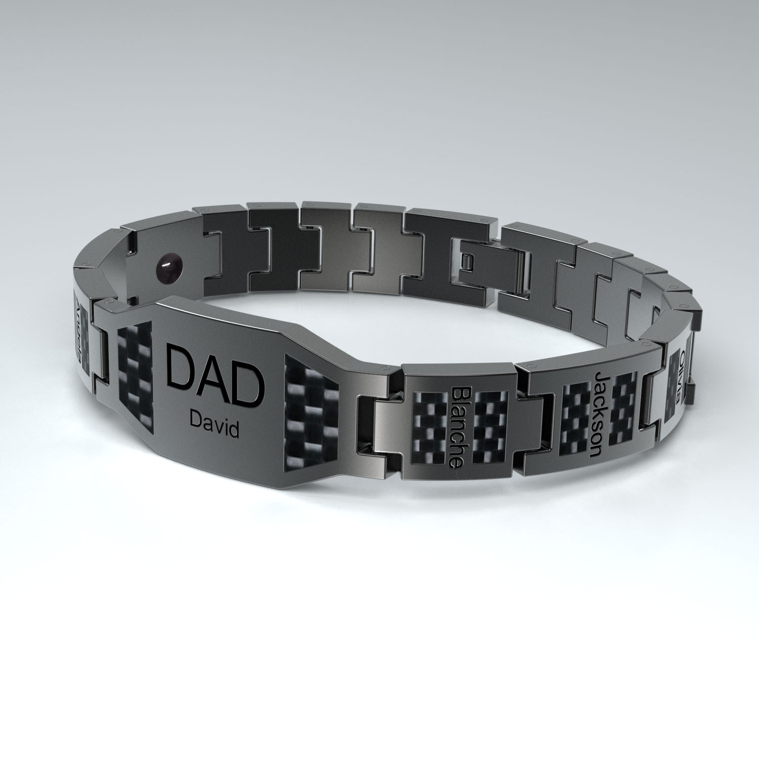 Father's Day Gift Men's Bracelet wtih Family Member's Name