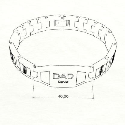 Father's Day Gift Men's Bracelet wtih Family Member's Name